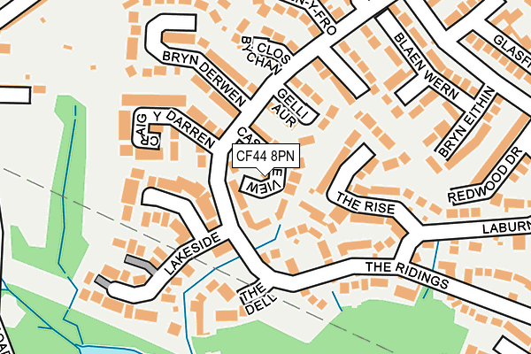 CF44 8PN map - OS OpenMap – Local (Ordnance Survey)