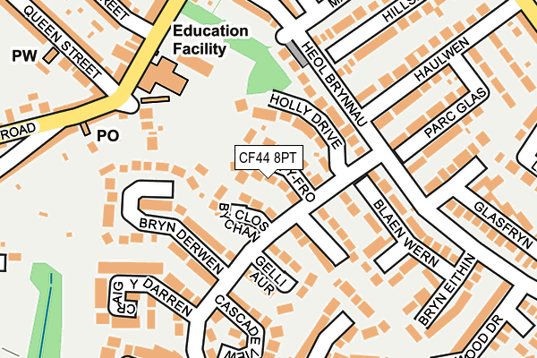 CF44 8PT map - OS OpenMap – Local (Ordnance Survey)