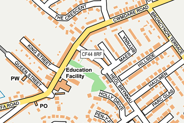 CF44 8RF map - OS OpenMap – Local (Ordnance Survey)