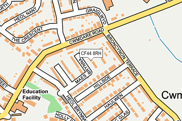 CF44 8RH map - OS OpenMap – Local (Ordnance Survey)