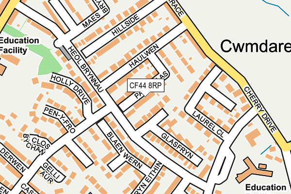 CF44 8RP map - OS OpenMap – Local (Ordnance Survey)