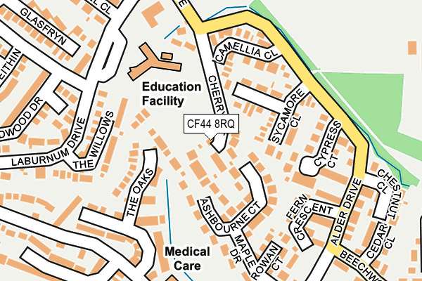 CF44 8RQ map - OS OpenMap – Local (Ordnance Survey)
