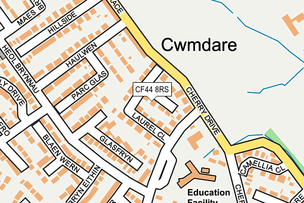 CF44 8RS map - OS OpenMap – Local (Ordnance Survey)