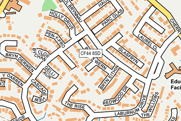 CF44 8SD map - OS OpenMap – Local (Ordnance Survey)