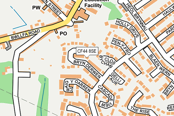 CF44 8SE map - OS OpenMap – Local (Ordnance Survey)