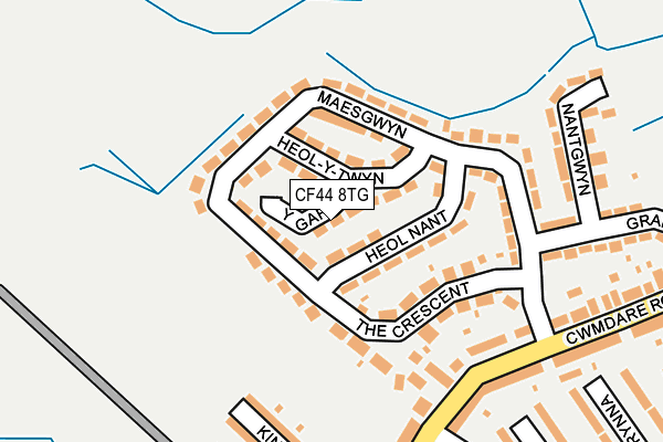 CF44 8TG map - OS OpenMap – Local (Ordnance Survey)