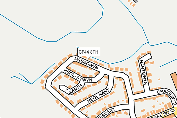 CF44 8TH map - OS OpenMap – Local (Ordnance Survey)