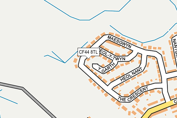 CF44 8TL map - OS OpenMap – Local (Ordnance Survey)