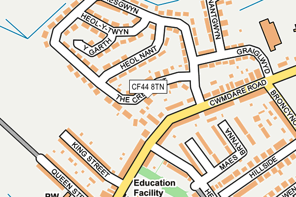 CF44 8TN map - OS OpenMap – Local (Ordnance Survey)