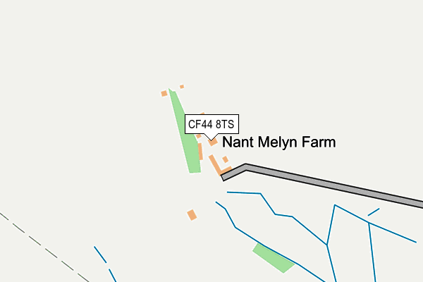 CF44 8TS map - OS OpenMap – Local (Ordnance Survey)