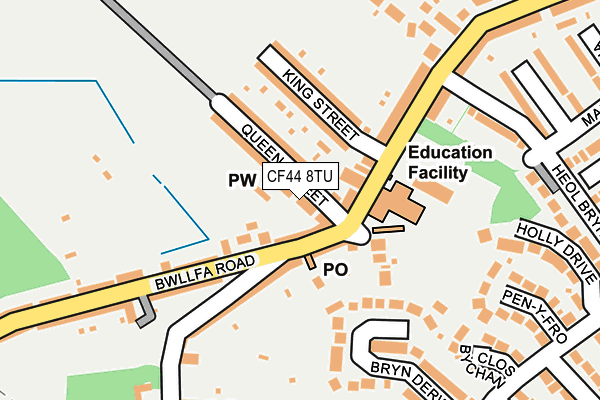 CF44 8TU map - OS OpenMap – Local (Ordnance Survey)