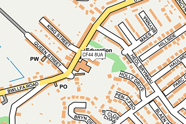 CF44 8UA map - OS OpenMap – Local (Ordnance Survey)