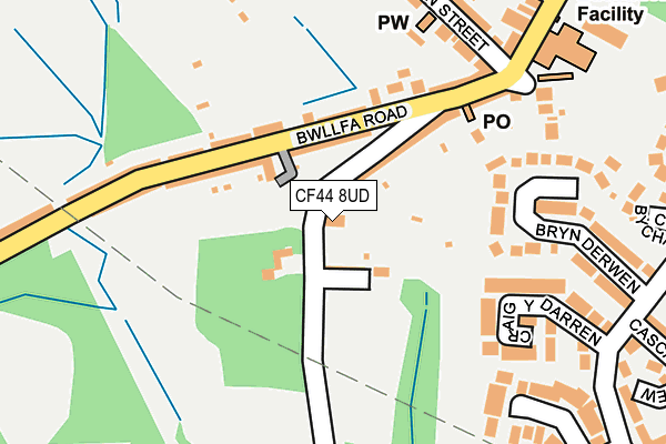 CF44 8UD map - OS OpenMap – Local (Ordnance Survey)