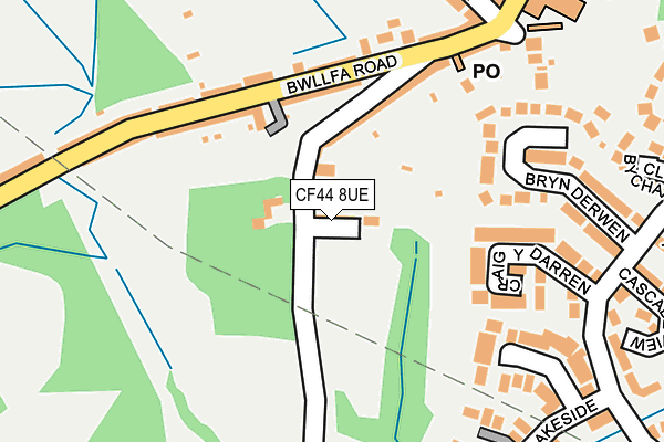 CF44 8UE map - OS OpenMap – Local (Ordnance Survey)