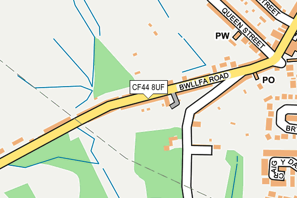 CF44 8UF map - OS OpenMap – Local (Ordnance Survey)
