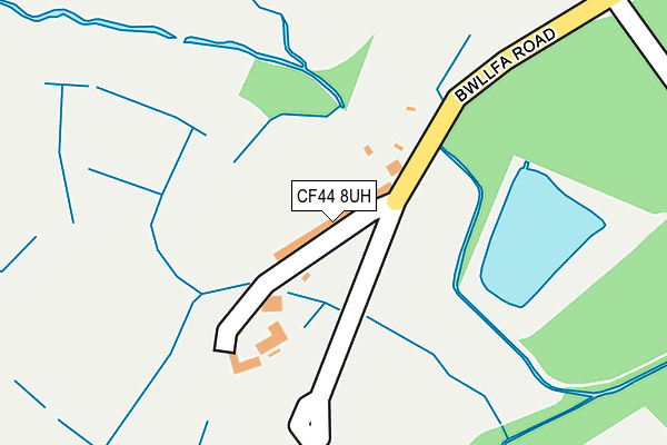 CF44 8UH map - OS OpenMap – Local (Ordnance Survey)