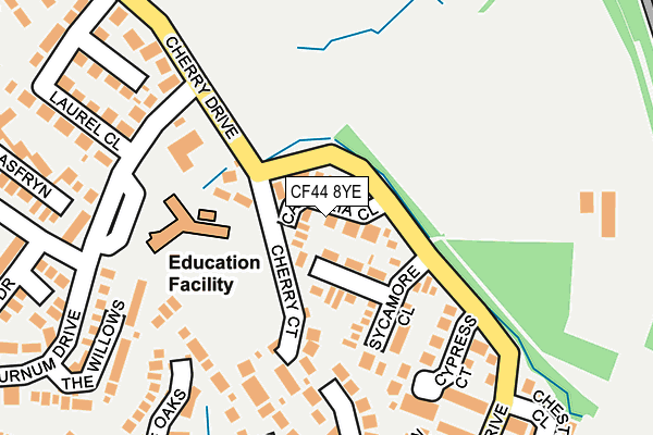 CF44 8YE map - OS OpenMap – Local (Ordnance Survey)