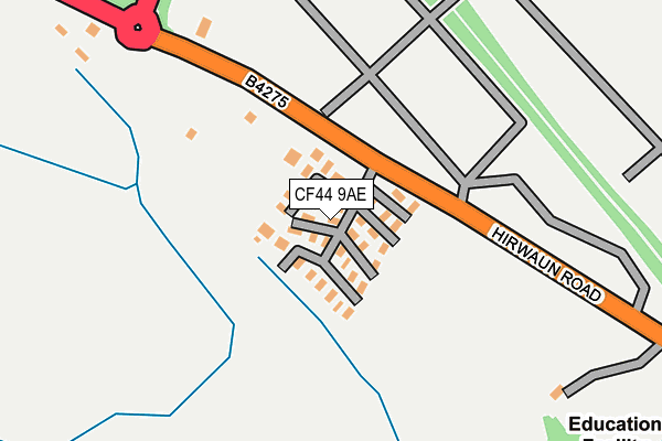 CF44 9AE map - OS OpenMap – Local (Ordnance Survey)