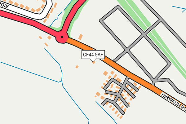 CF44 9AF map - OS OpenMap – Local (Ordnance Survey)