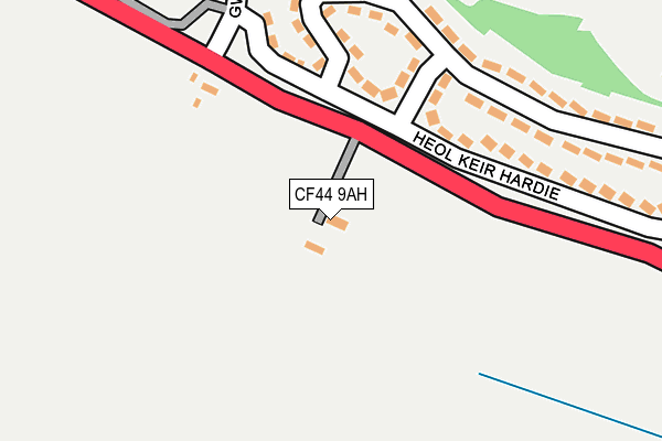 CF44 9AH map - OS OpenMap – Local (Ordnance Survey)