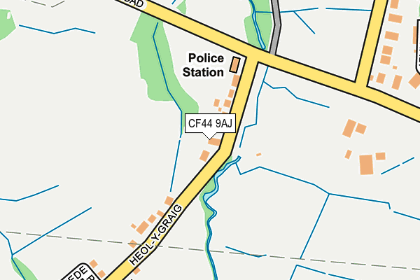 CF44 9AJ map - OS OpenMap – Local (Ordnance Survey)