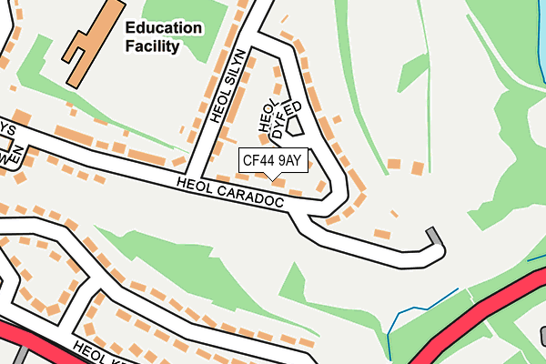 CF44 9AY map - OS OpenMap – Local (Ordnance Survey)