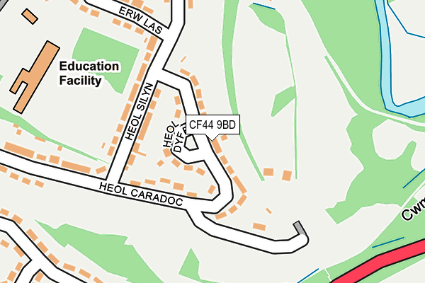 CF44 9BD map - OS OpenMap – Local (Ordnance Survey)