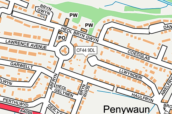 CF44 9DL map - OS OpenMap – Local (Ordnance Survey)