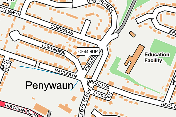 CF44 9DP map - OS OpenMap – Local (Ordnance Survey)