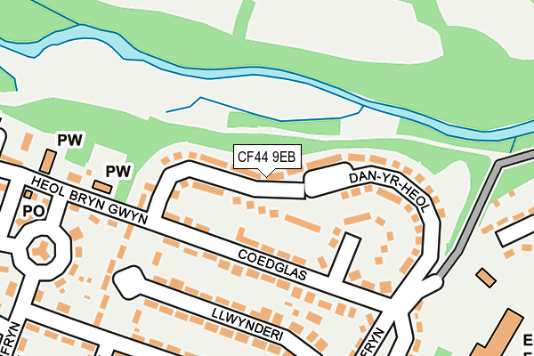 CF44 9EB map - OS OpenMap – Local (Ordnance Survey)