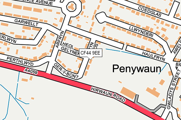 CF44 9EE map - OS OpenMap – Local (Ordnance Survey)