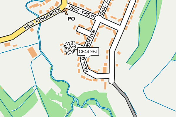 CF44 9EJ map - OS OpenMap – Local (Ordnance Survey)