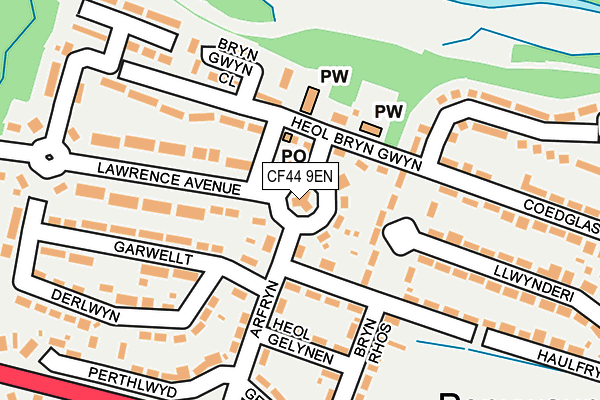 CF44 9EN map - OS OpenMap – Local (Ordnance Survey)