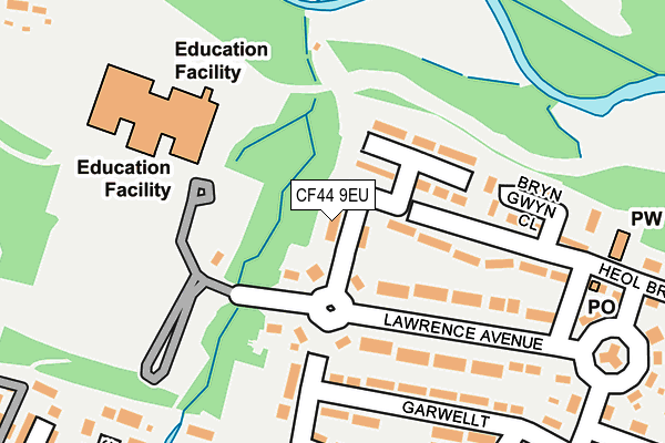 CF44 9EU map - OS OpenMap – Local (Ordnance Survey)