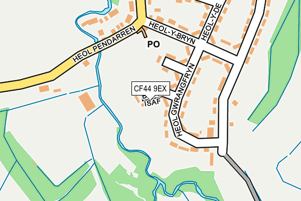 CF44 9EX map - OS OpenMap – Local (Ordnance Survey)