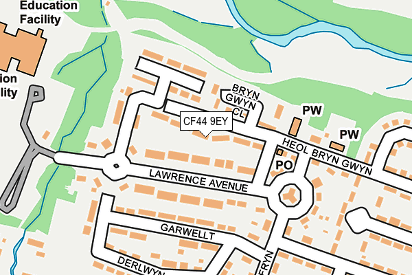 CF44 9EY map - OS OpenMap – Local (Ordnance Survey)