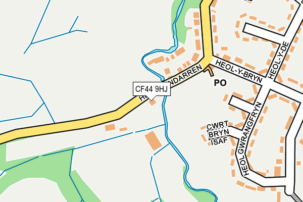 CF44 9HJ map - OS OpenMap – Local (Ordnance Survey)