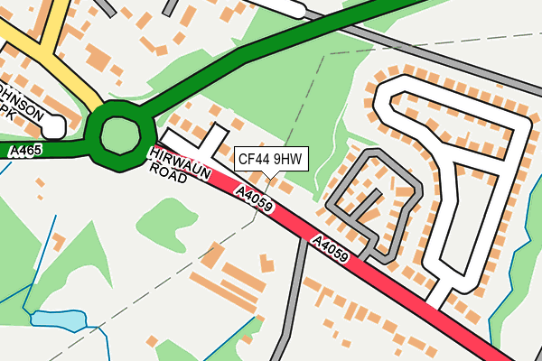 CF44 9HW map - OS OpenMap – Local (Ordnance Survey)