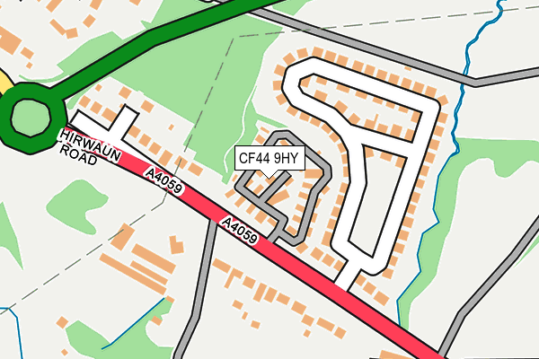 CF44 9HY map - OS OpenMap – Local (Ordnance Survey)