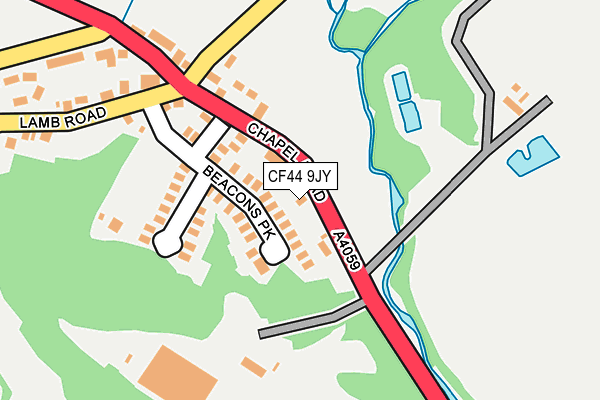 CF44 9JY map - OS OpenMap – Local (Ordnance Survey)