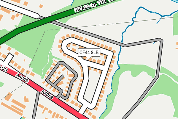 CF44 9LB map - OS OpenMap – Local (Ordnance Survey)