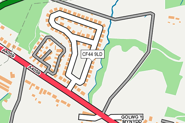 CF44 9LD map - OS OpenMap – Local (Ordnance Survey)