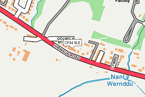 CF44 9LE map - OS OpenMap – Local (Ordnance Survey)