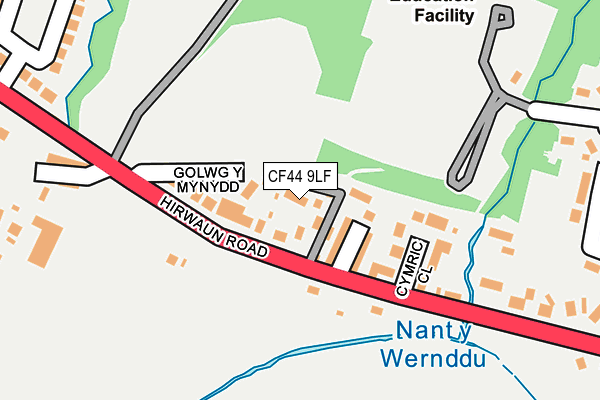 CF44 9LF map - OS OpenMap – Local (Ordnance Survey)