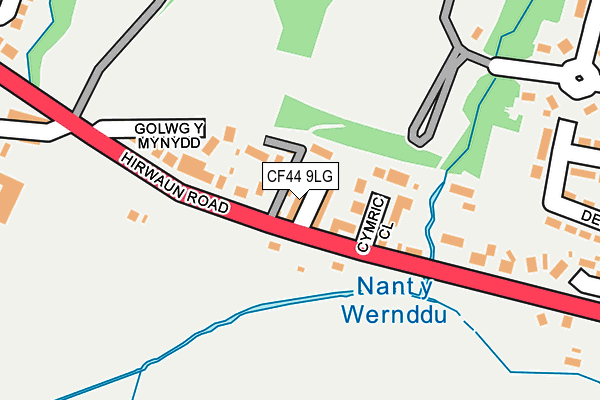 CF44 9LG map - OS OpenMap – Local (Ordnance Survey)