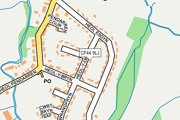 CF44 9LJ map - OS OpenMap – Local (Ordnance Survey)