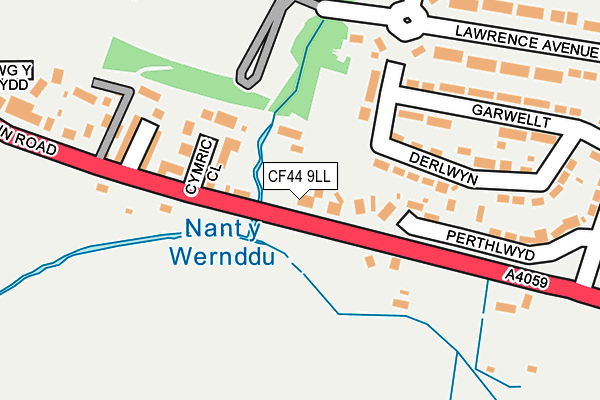CF44 9LL map - OS OpenMap – Local (Ordnance Survey)