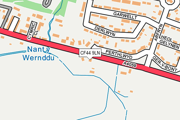 CF44 9LN map - OS OpenMap – Local (Ordnance Survey)