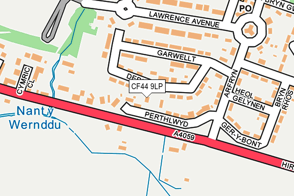 CF44 9LP map - OS OpenMap – Local (Ordnance Survey)