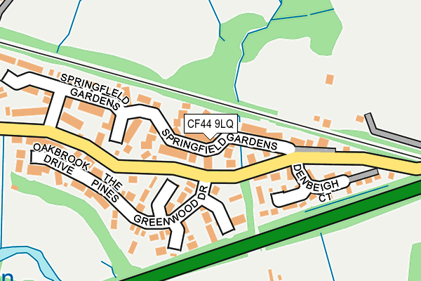 CF44 9LQ map - OS OpenMap – Local (Ordnance Survey)